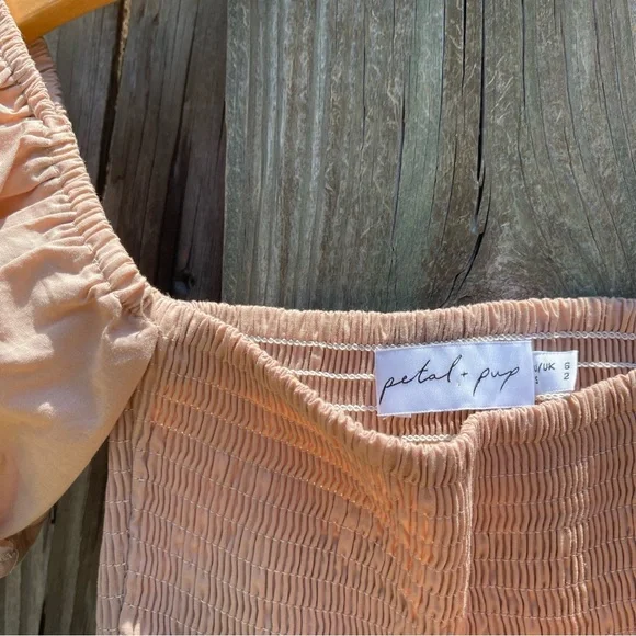 Petal & Pup Tan Tiered Maxi Dress with Flutter Cap Sleeves - Picture 5 of 5